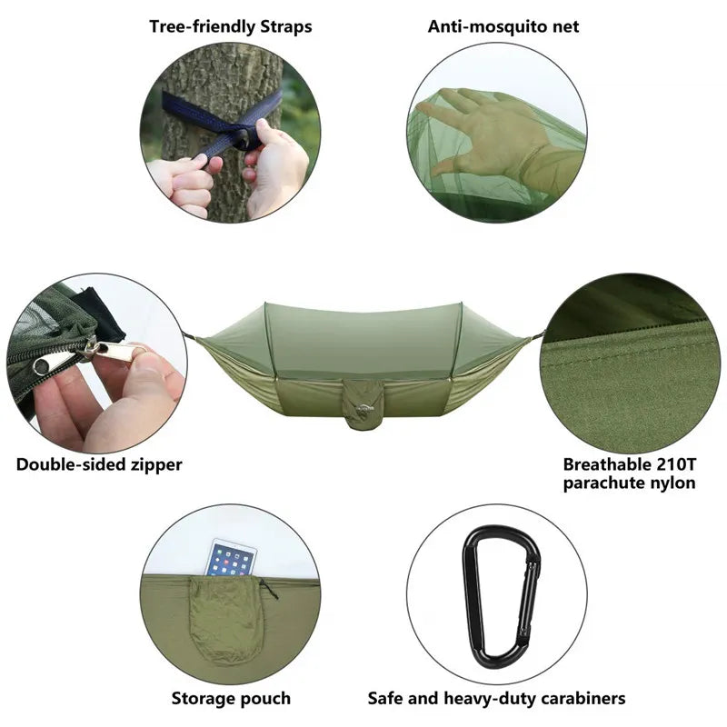 2023 Camping Hammock with Mosquito Net